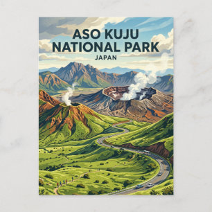 Carte Postale Parc national d'Aso Kuju Japon