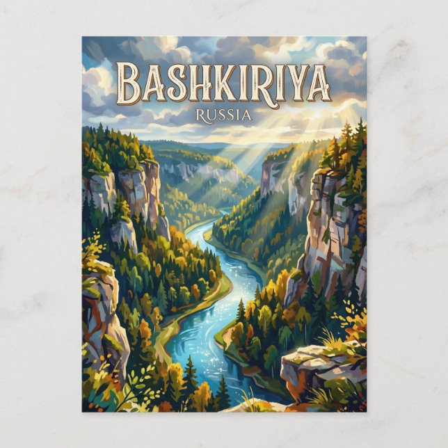 Carte Postale Parc national de Bachkirie Russie (Devant)