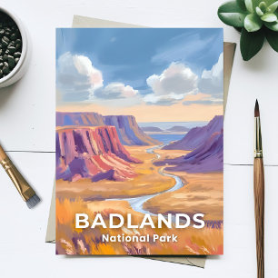 Carte Postale Parc national de Badlands Dakota du Sud Voyage Art