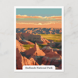 Carte Postale Parc national de Badlands Dakota du Sud Voyage Vin