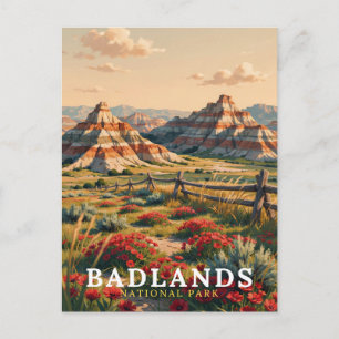 Carte Postale Parc national de Badlands Travel South Dakota Scén