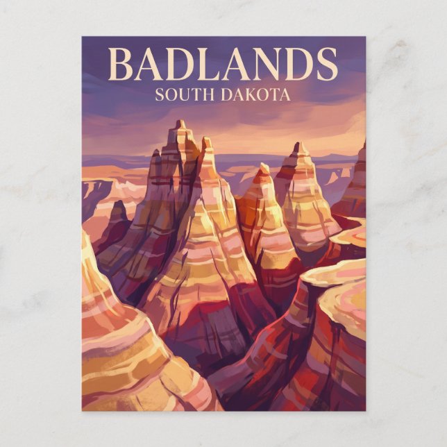 Carte Postale Parc national de Badlands USA (Devant)