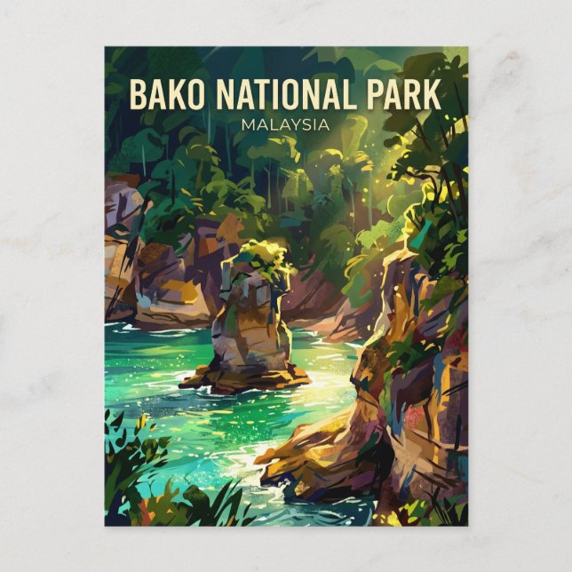 Carte Postale Parc national de Bako Malaisie (Devant)