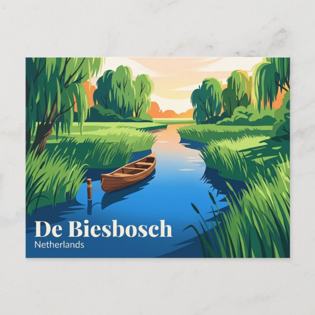 Carte Postale Parc national De Biesbosch Pays-Bas (Devant)