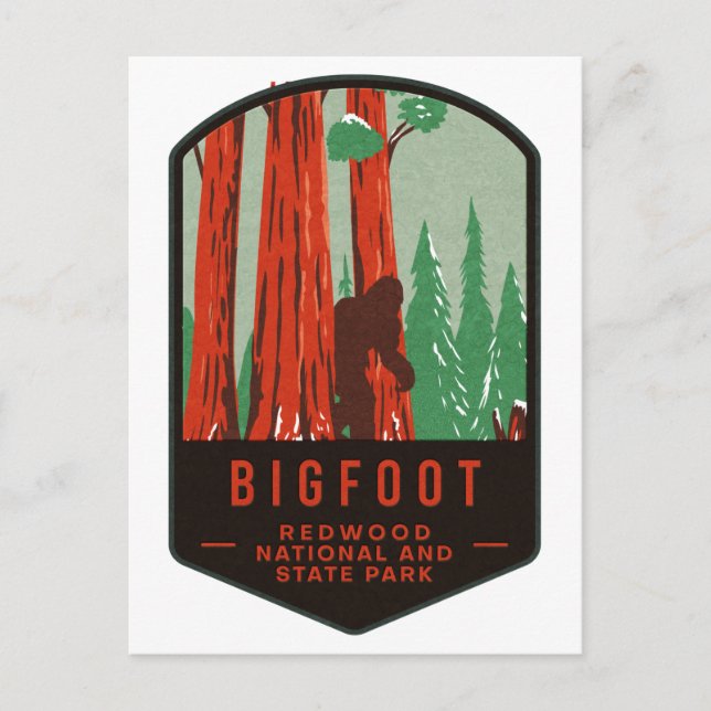 Carte Postale Parc national de Bigfoot Redwood (Devant)