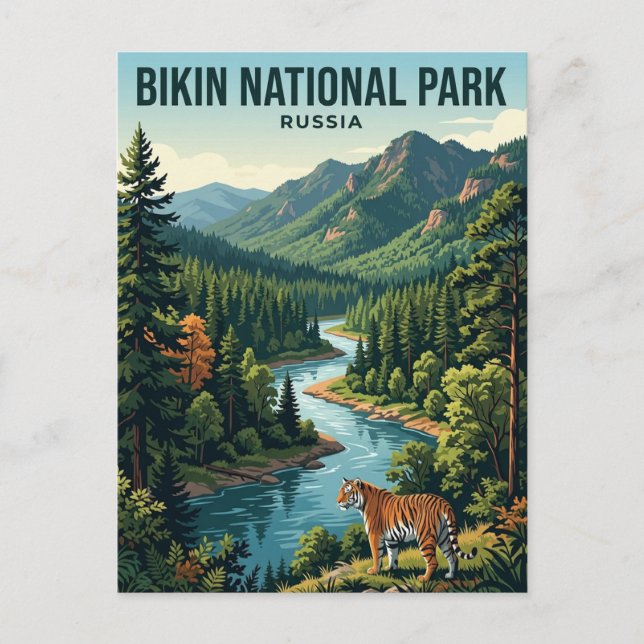 Carte Postale Parc national de Bikin Russie (Devant)