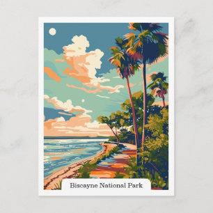 Carte Postale Parc national de Biscayne, Floride Voyage Vintage