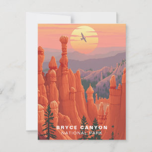 Carte Postale Parc national de Bryce Canyon Art USA
