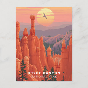 Carte Postale Parc national de Bryce Canyon Art USA