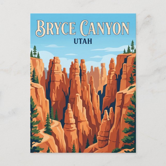 Carte Postale Parc national de Bryce Canyon Utah (Devant)