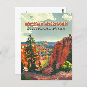 Carte Postale Parc national de Bryce Canyon Utah Hoodoo Retro