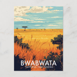 Carte Postale Parc national de Bwabwata Namibie Savane