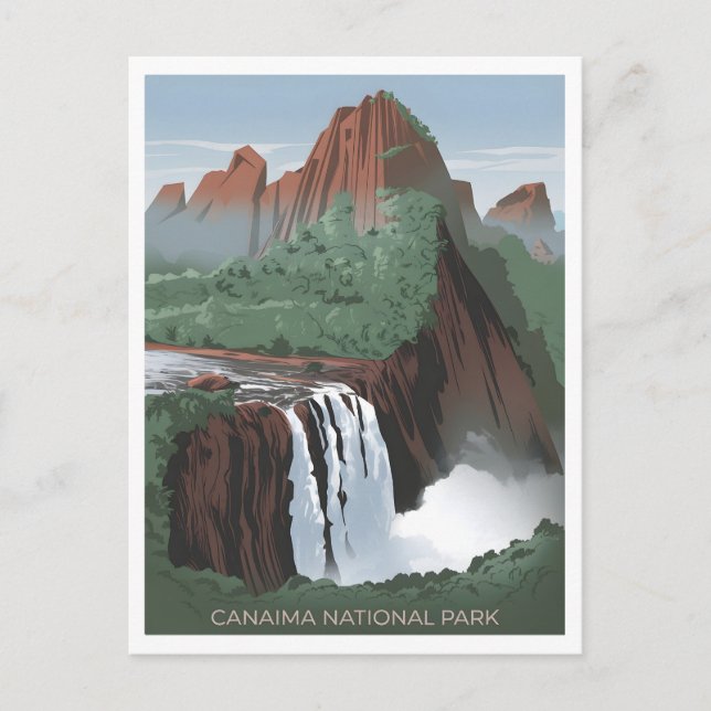 Carte Postale Parc national de Canaima Venezuela Vintage (Devant)