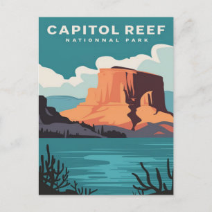 Carte Postale Parc national de Capitol Reef Utah Retro Travel