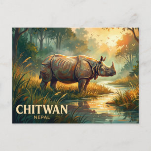 Carte Postale Parc national de Chitwan Népal