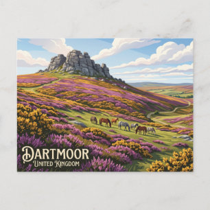 Carte Postale Parc national de Dartmoor Royaume-Uni
