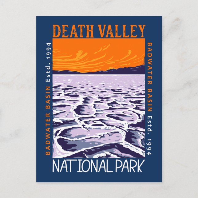 Carte Postale  Parc national de Death Valley, bassin de Badwater (Devant)