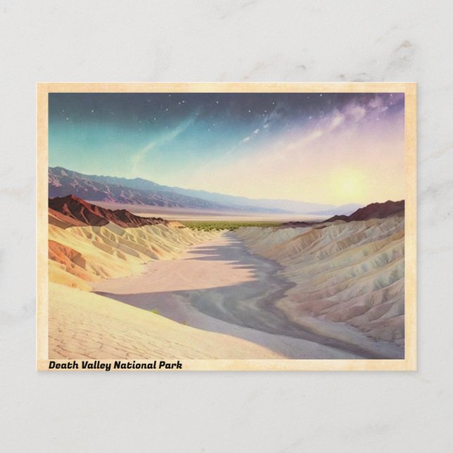 Carte Postale Parc national de Death Valley Vintage (Devant)