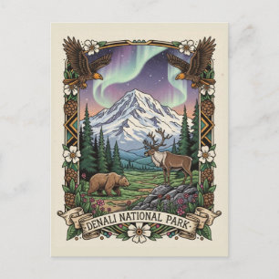 Carte Postale Parc national de Denali en Alaska