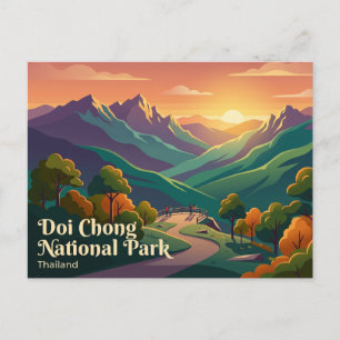 Carte Postale Parc national de Doi Chong, Lampang, Thaïlande
