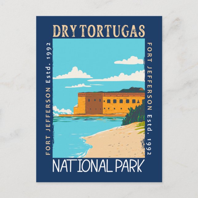 Carte Postale Parc national de Dry Tortugas Floride Fort Jeffers (Devant)