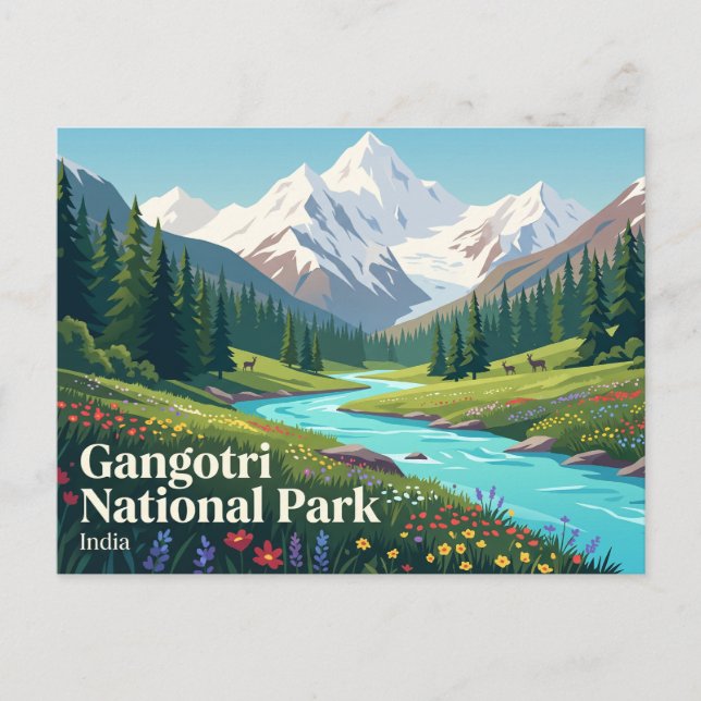 Carte Postale Parc national de Gangotri Inde (Devant)