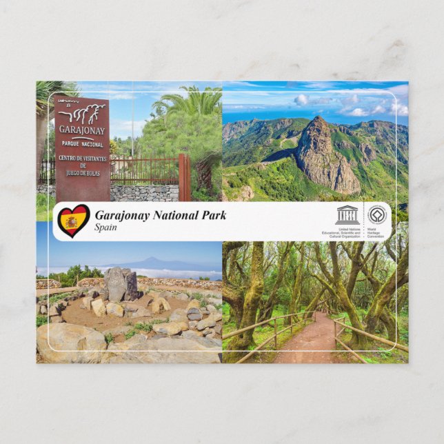 Carte Postale Parc national de Garajonay UNESCO (Devant)