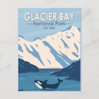 Parc national de Glacier Bay Alaska Orca Art Vinta