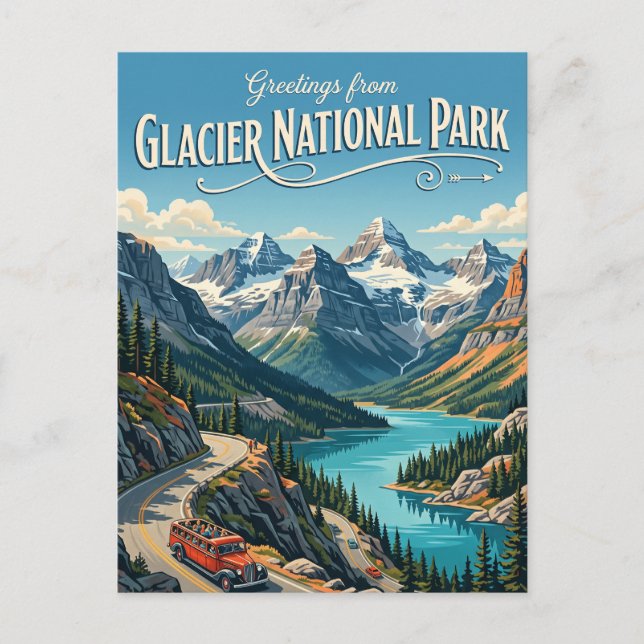 Carte Postale Parc national de Glacier Montana (Devant)