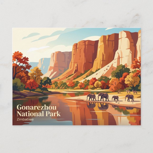 Carte Postale Parc national de Gonarezhou Zimbabwe (Devant)