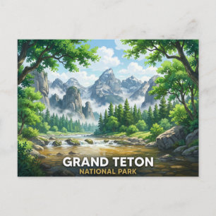 Carte Postale Parc national de Grand Teton   Paysage d'anime