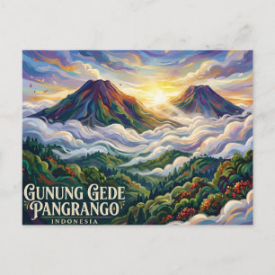 Carte Postale Parc national de Gunung Gede Pangrango Indonésie