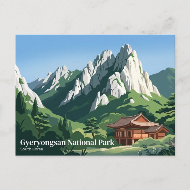 Carte Postale Parc national de Gyeryongsan Corée du Sud (Devant)