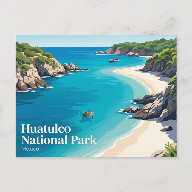 Carte Postale Parc national de Huatulco Mexique (Devant)
