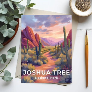 Carte Postale Parc national de Joshua Tree Californie Art Peint
