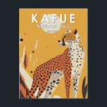 Carte Postale Parc national de Kafue Zambie Vintage<br><div class="desc">Conception vectorielle du parc national Kafue. Elle est connue pour sa faune abondante et la rivière Kafue,  qui traverse le parc du nord au sud.</div>