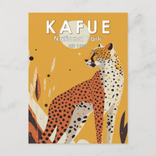 Carte Postale Parc national de Kafue Zambie Vintage