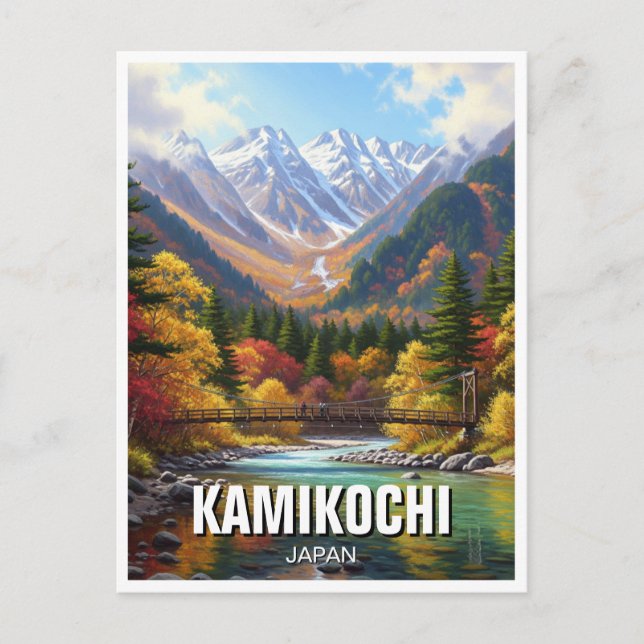 Carte Postale Parc national de Kamikochi Chubu-Sangaku Japon Voy (Devant)