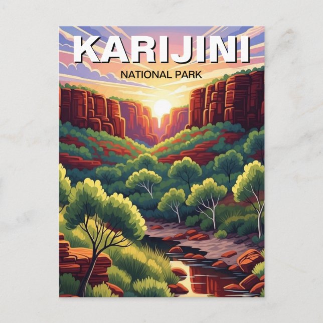 Carte Postale Parc national de Karijini en Australie (Devant)