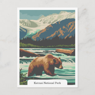 Carte Postale Parc national de Katmai, Alaska, États-Unis