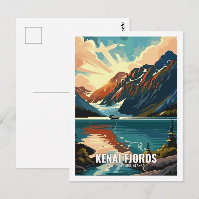 Carte Postale Parc national de Kenai Fjords Alaska USA (Devant / Derrière)