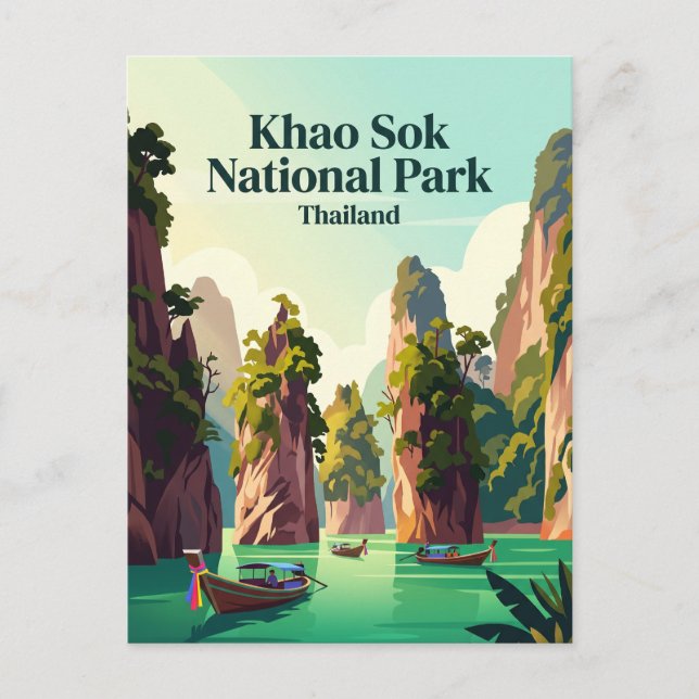 Carte Postale Parc national de Khao Sok Thaïlande (Devant)