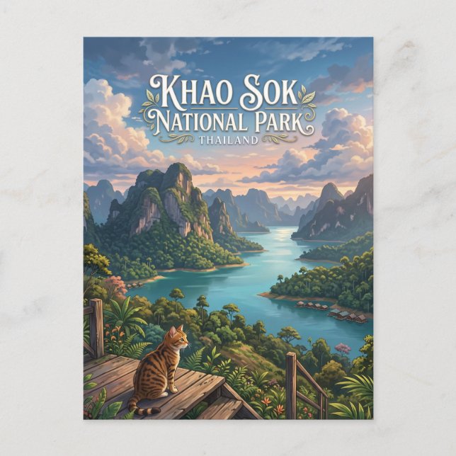 Carte Postale Parc national de Khao Sok Thaïlande (Devant)