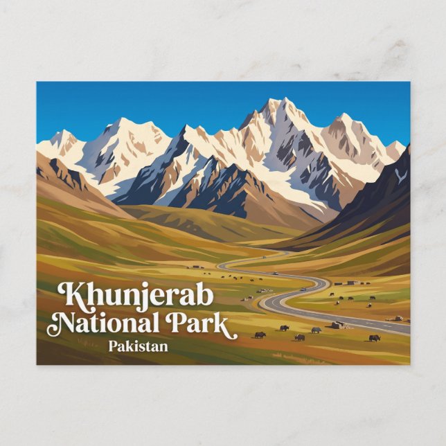 Carte Postale Parc national de Khunjerab Pakistan (Devant)