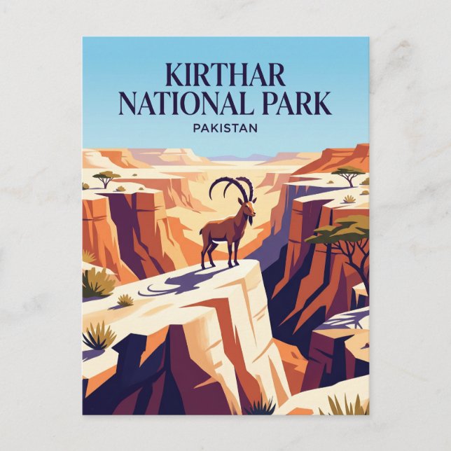 Carte Postale Parc national de Kirthar Pakistan (Devant)