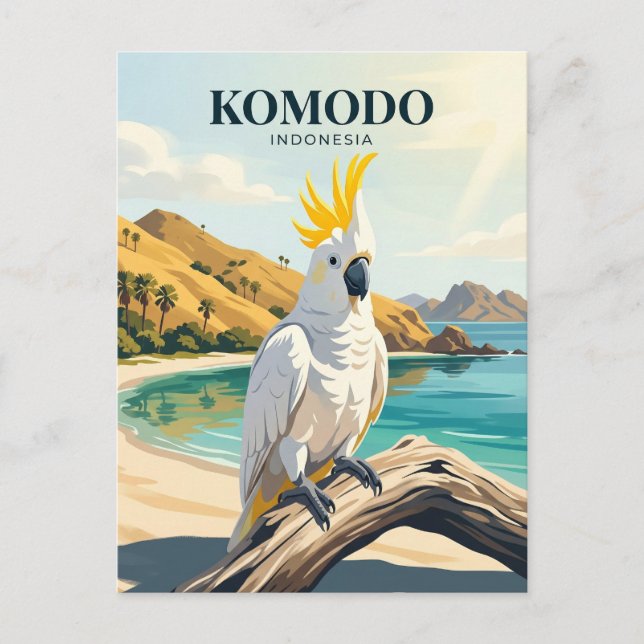 Carte Postale Parc national de Komodo Indonésie (Devant)