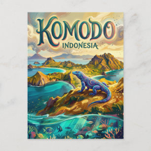 Carte Postale Parc national de Komodo Indonésie