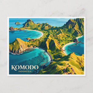 Carte Postale Parc national de Komodo Labuan Bajo Indonésie