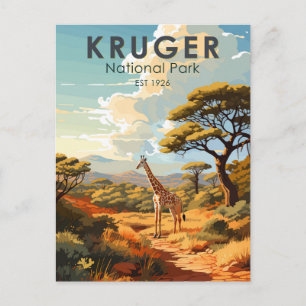 Carte Postale Parc national de Kruger Afrique du Sud Giraffe Vin