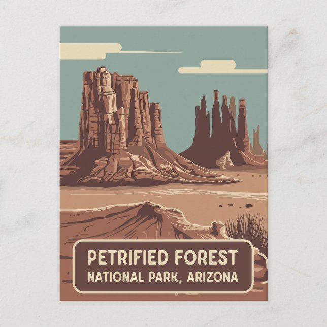 Carte Postale Parc national de la Forêt Petrifiée (Devant)